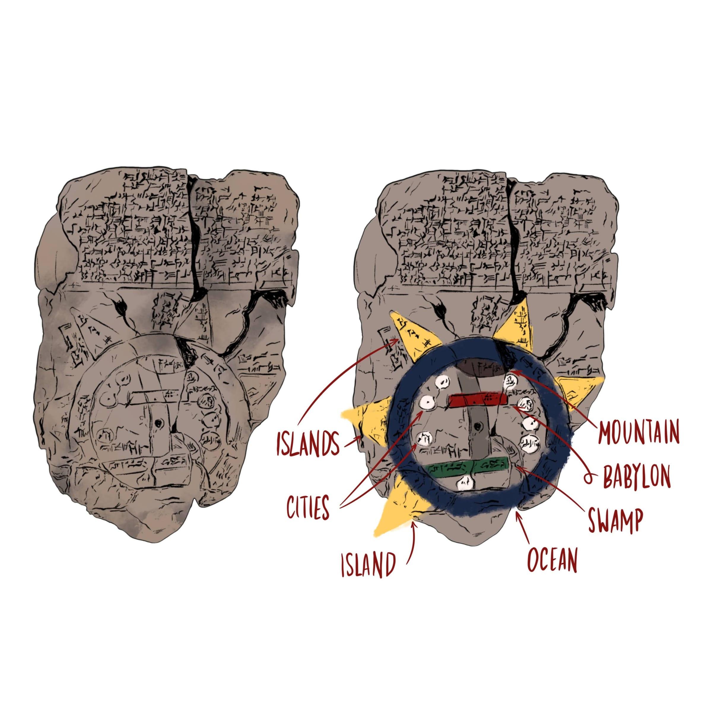 Illustrated explanation of the Babylonian Map of the World