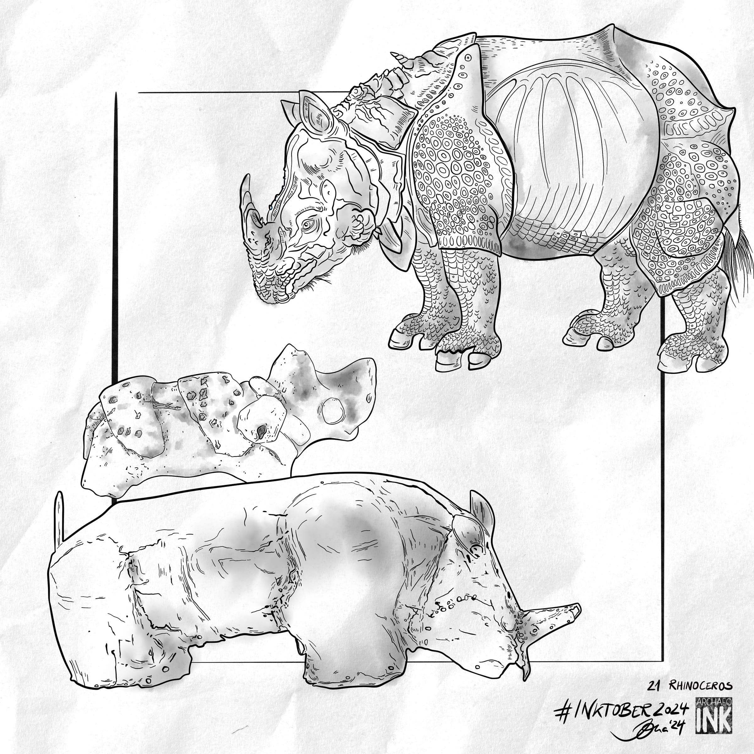 archInk 2024 – Day 21 archaeological ink drawing