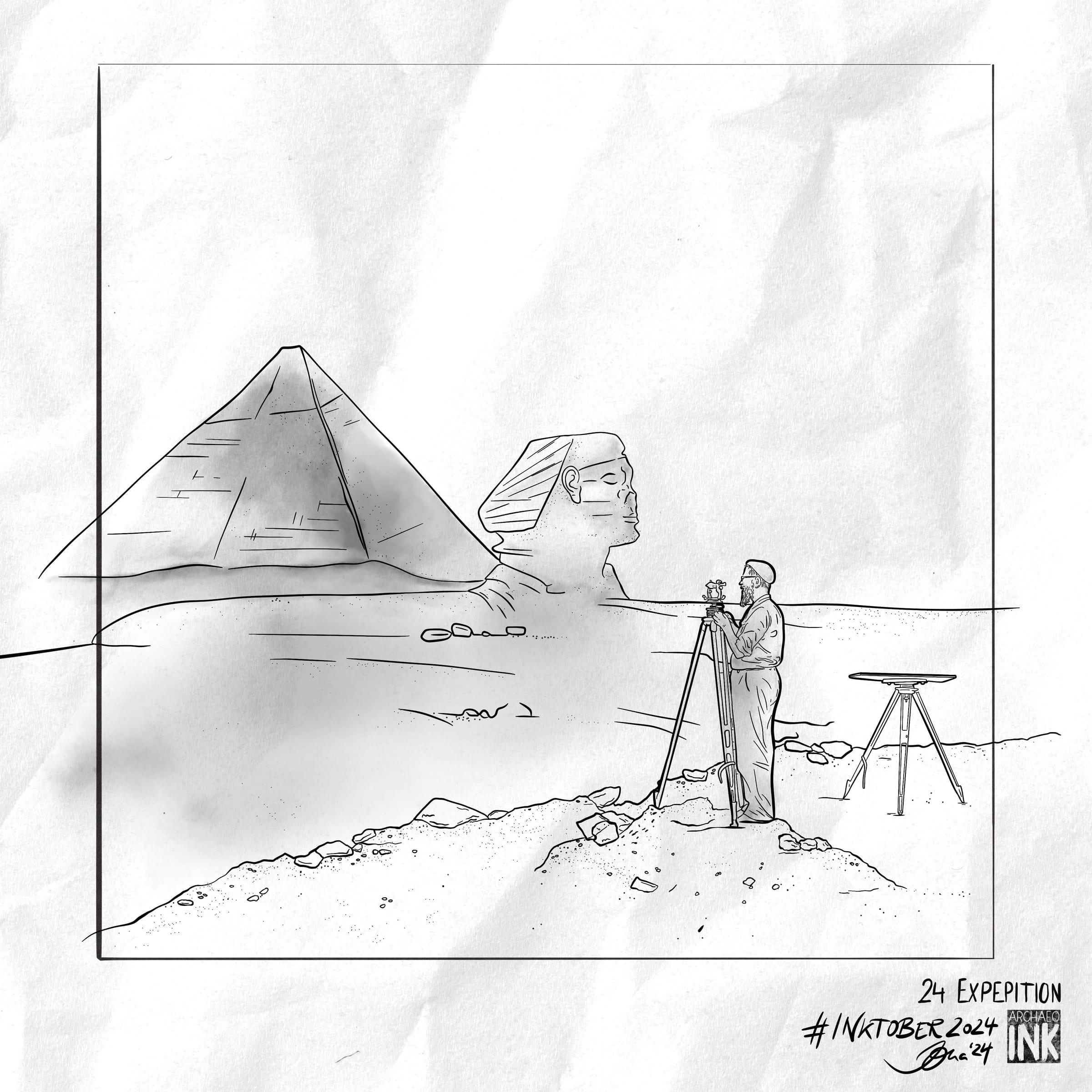 archInk 2024 – Day 24 archaeological ink drawing