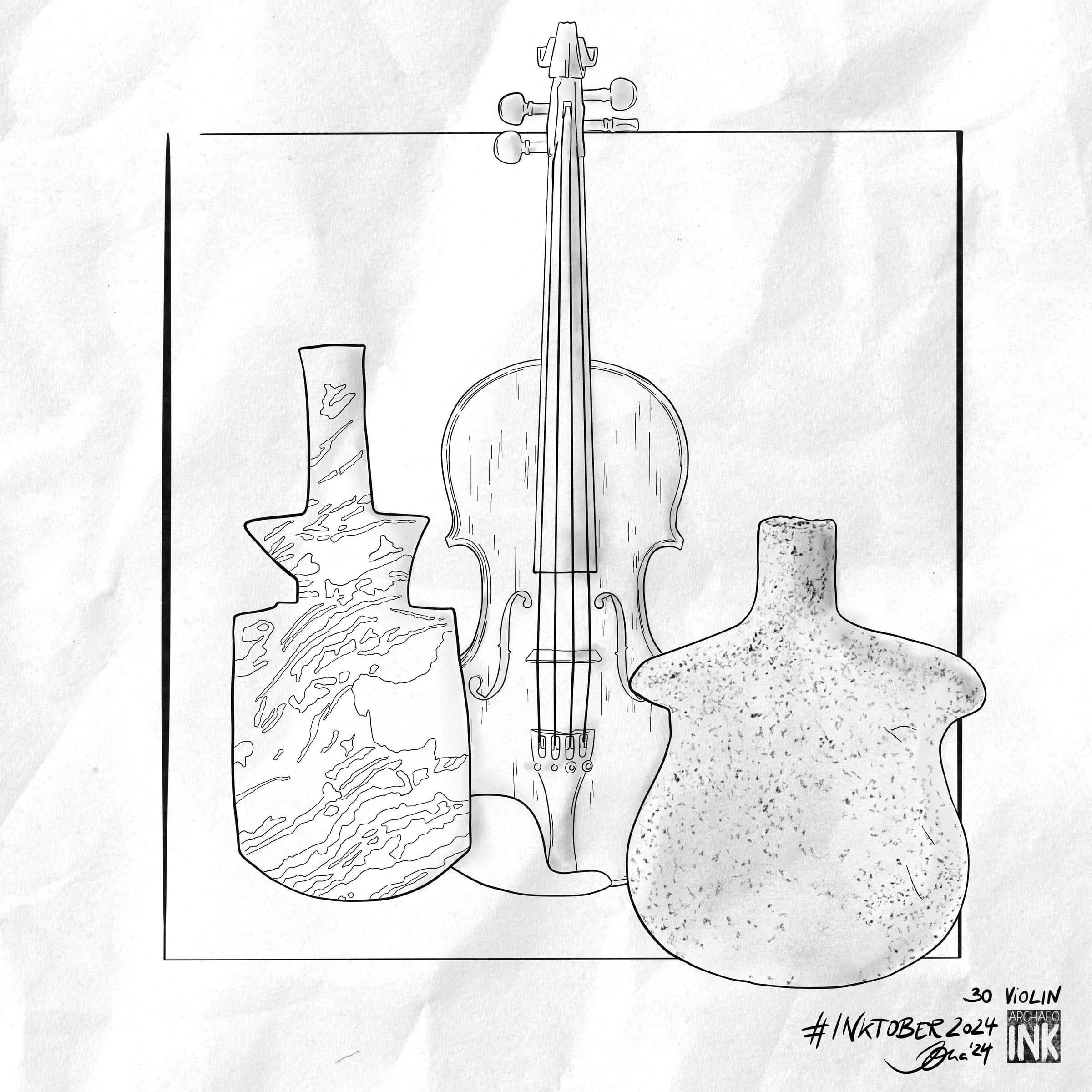 archInk 2024 – Day 30 archaeological ink drawing