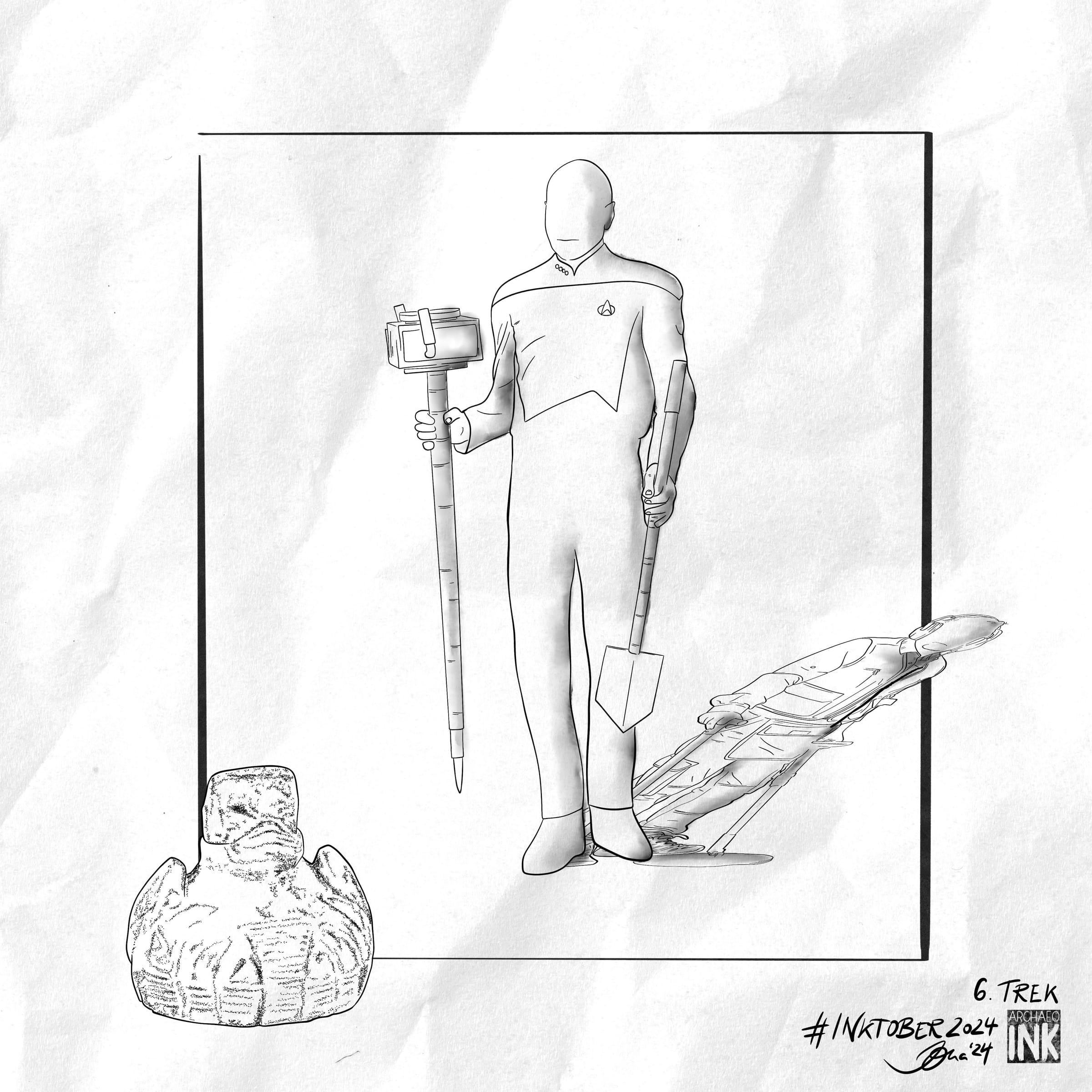 archInk 2024 – Day 6 archaeological ink drawing