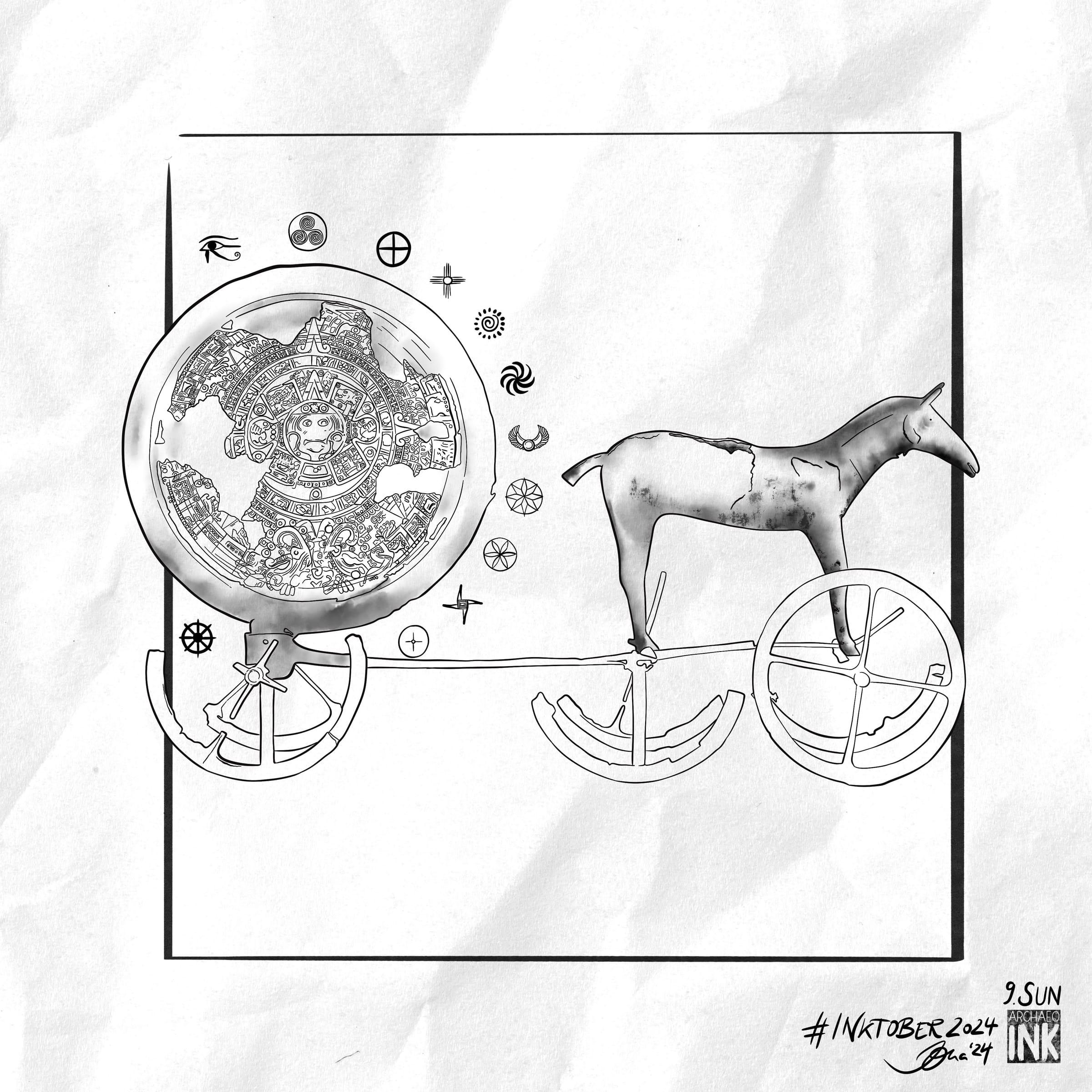 archInk 2024 – Day 9 archaeological ink drawing