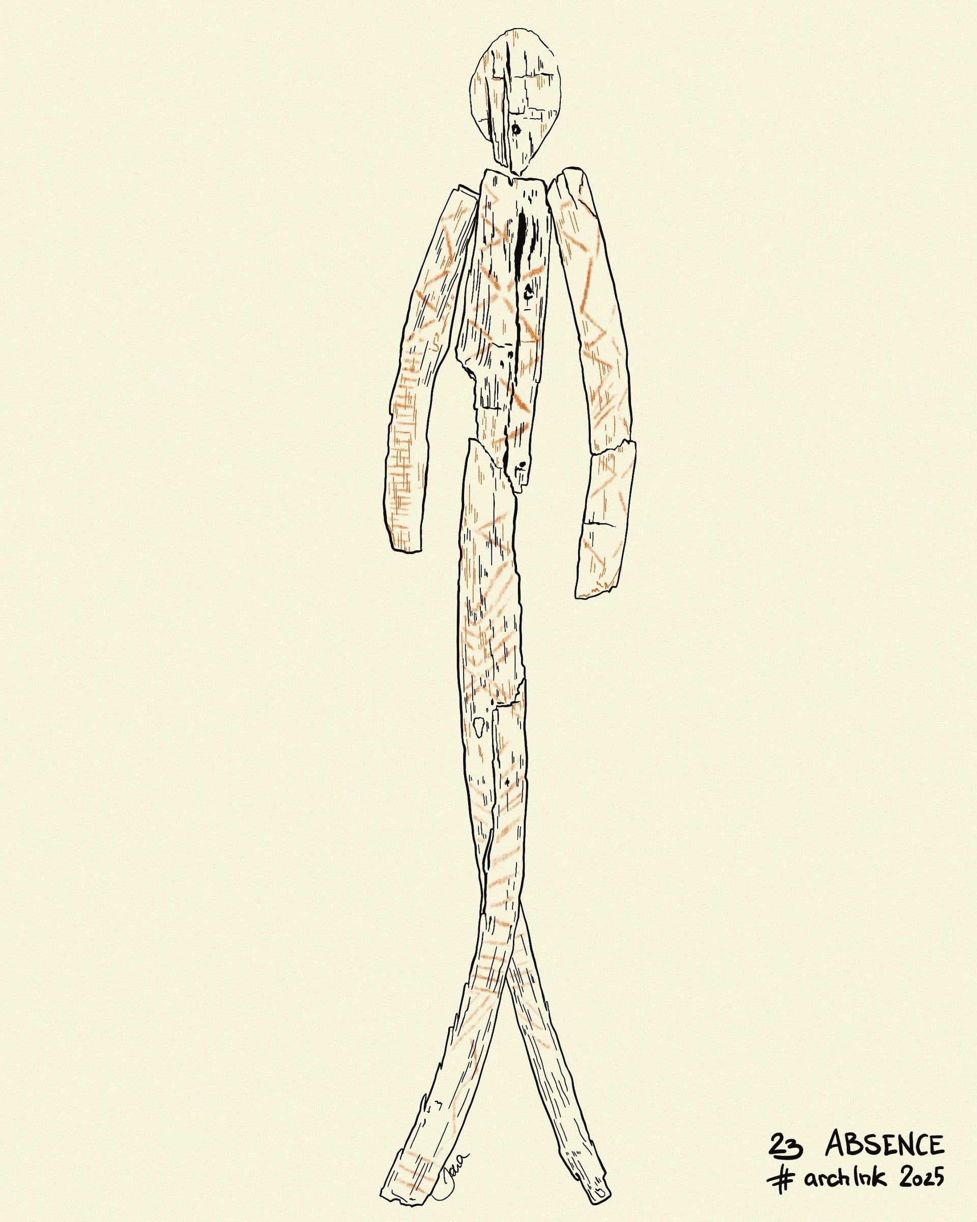 archInk 2025 – Day 23 archaeological ink drawing