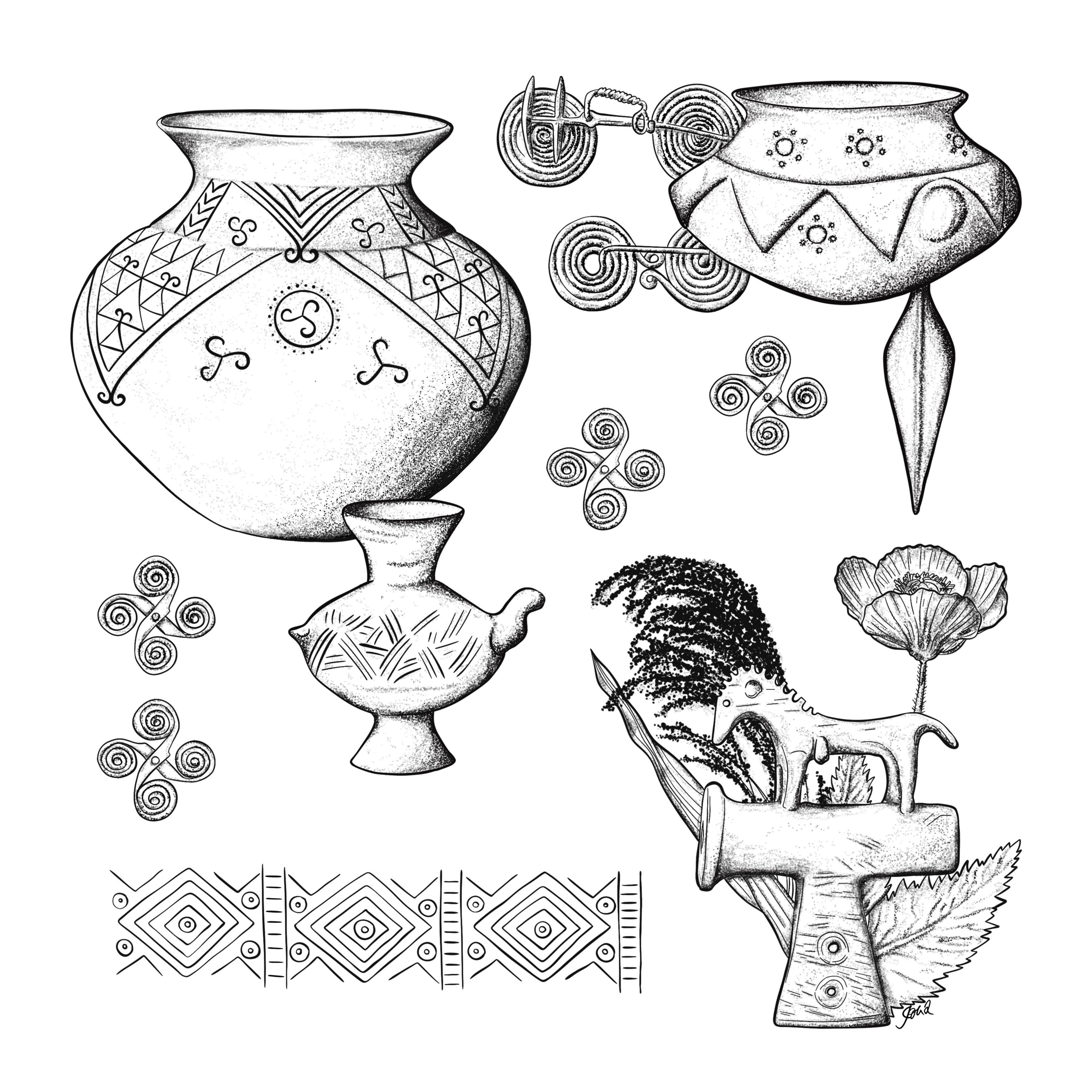 Bronze Age cluster illustration