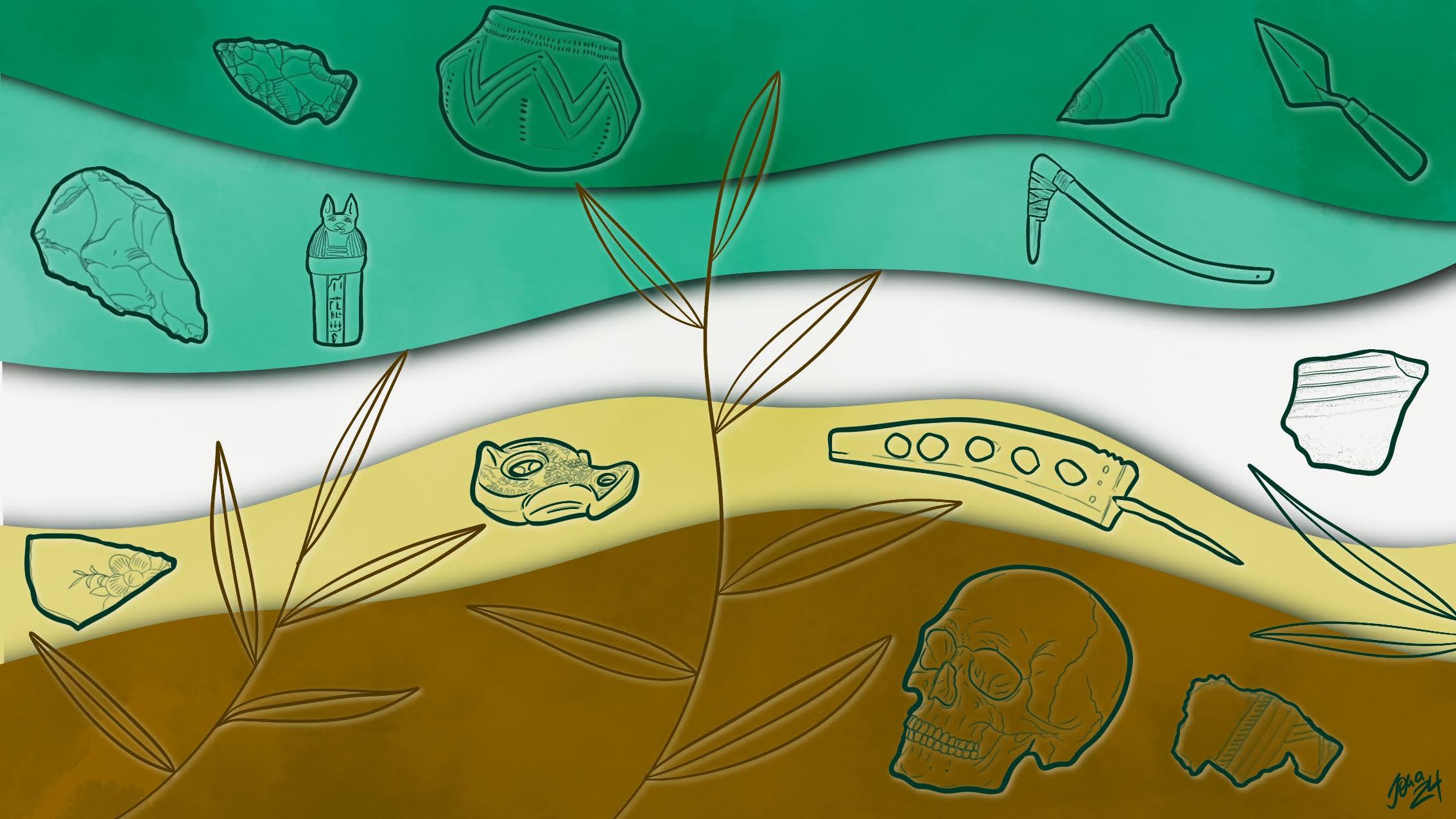 Stratigraphic Cross Section Drawing
