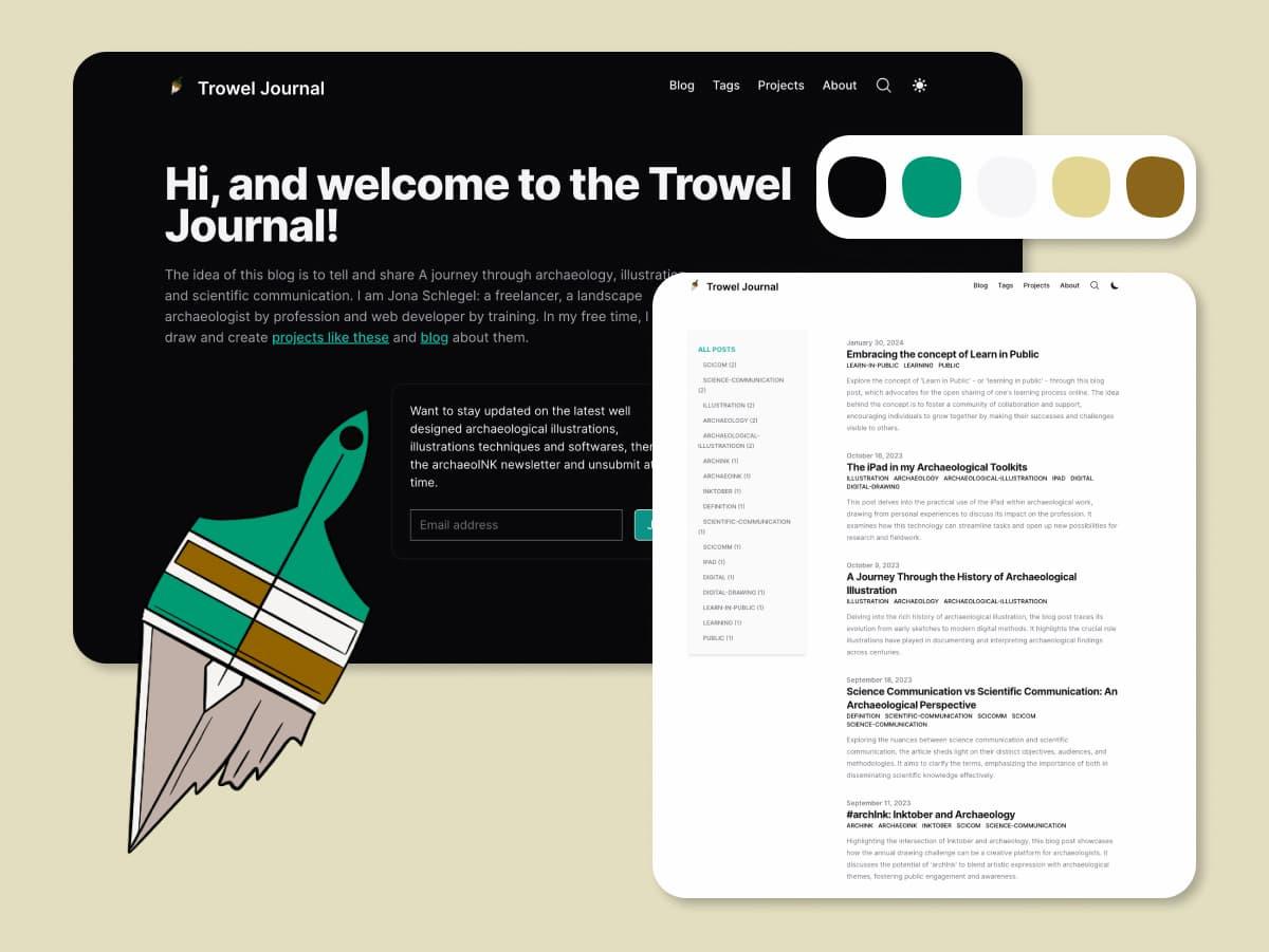 Trowel Journal Blog – Personal blog sharing ideas on archaeology, illustration, and scientific communication.