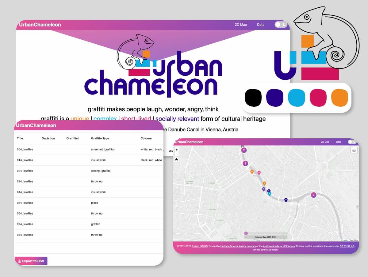 Urban Chameleon – Interactive platform for exploring and analysing graffiti as cultural heritage along Vienna's Danube Canal.
