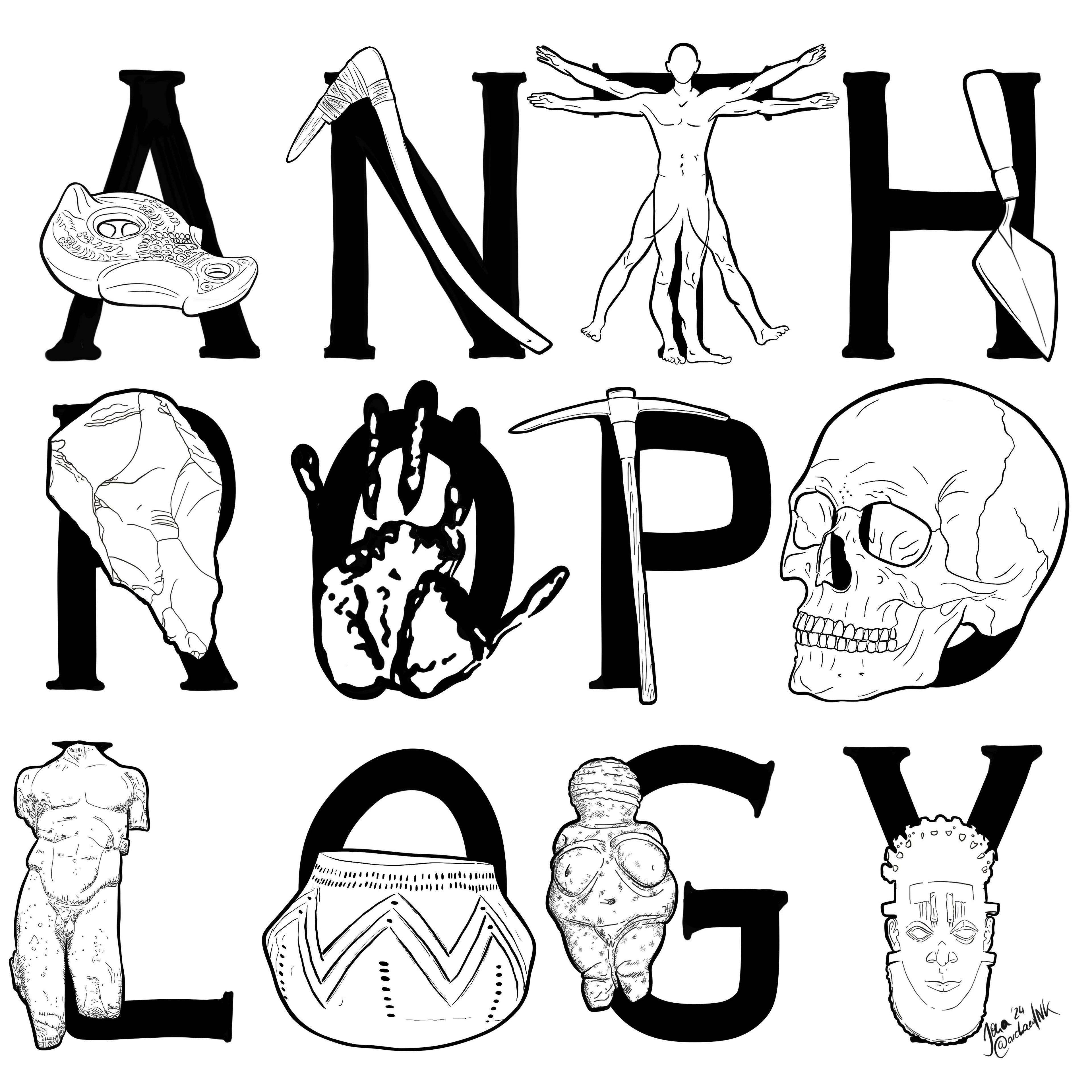 Anthropology letters illustration