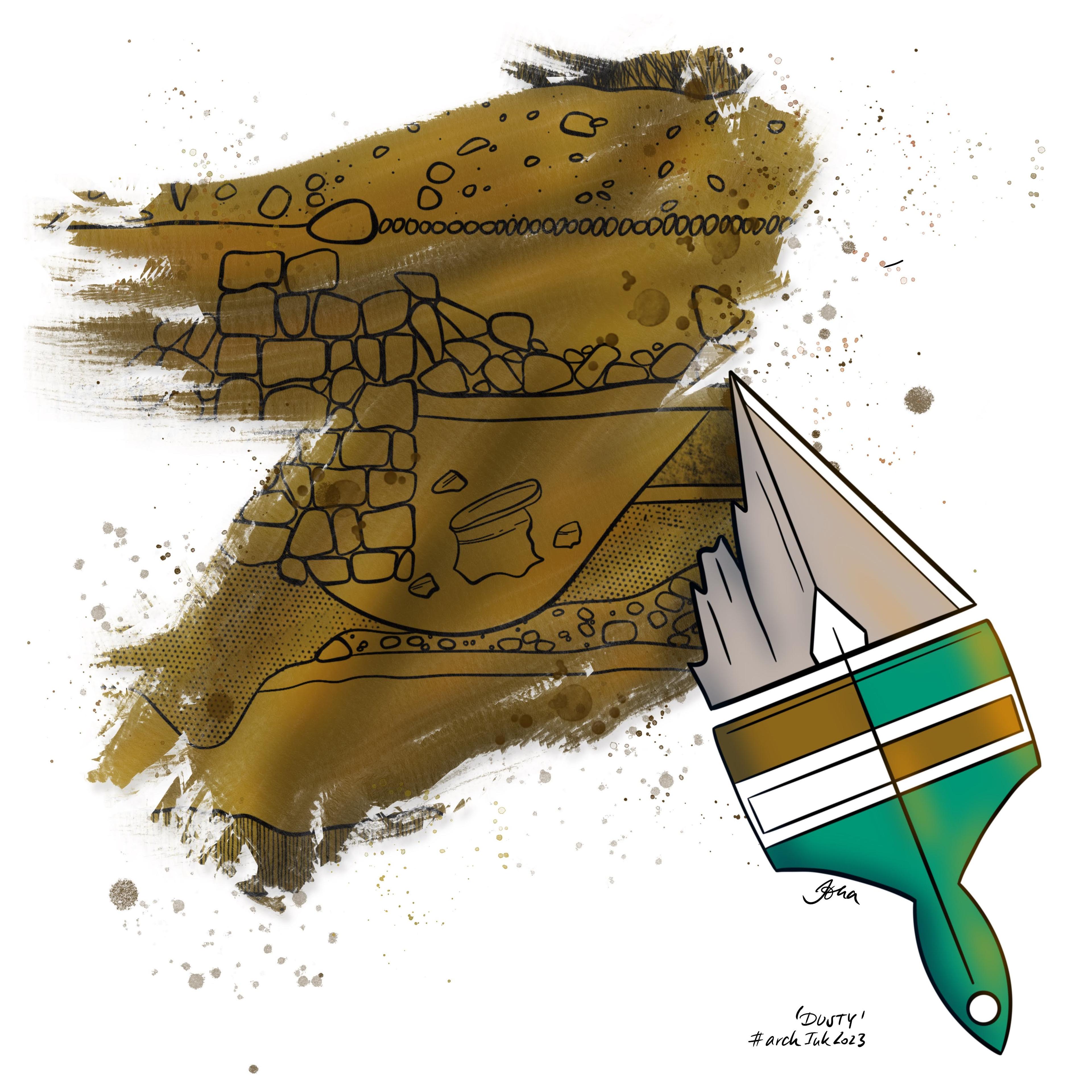 Brush stratigraphy illustration